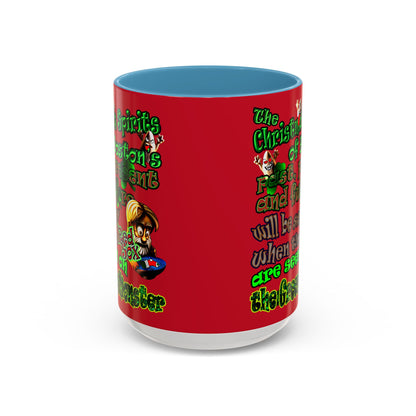 christmas spirits of boston - Accent Mug (dark red)
