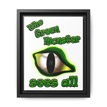 green monster - framed canvas art (white)