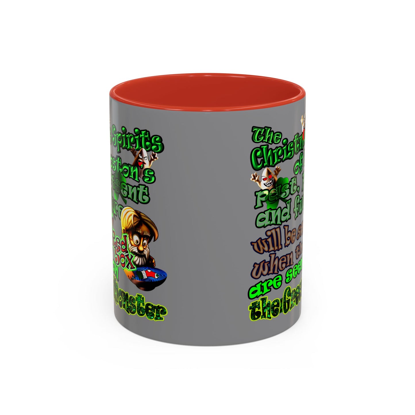 christmas spirits of boston - Accent Mug (grey)