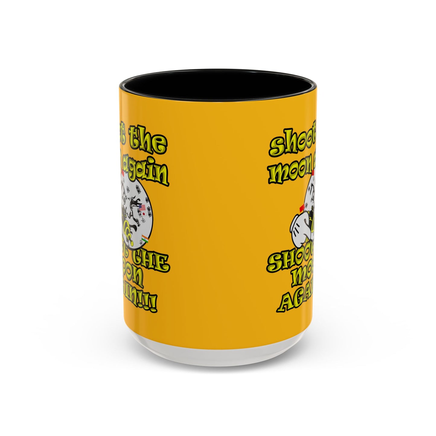 shoot the moon again - Accent Mug (yellow)
