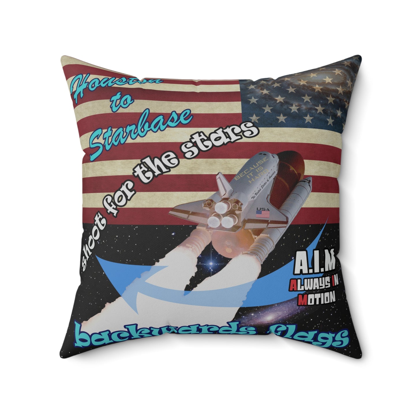 shoot for the stars - Spun Polyester Square Pillow