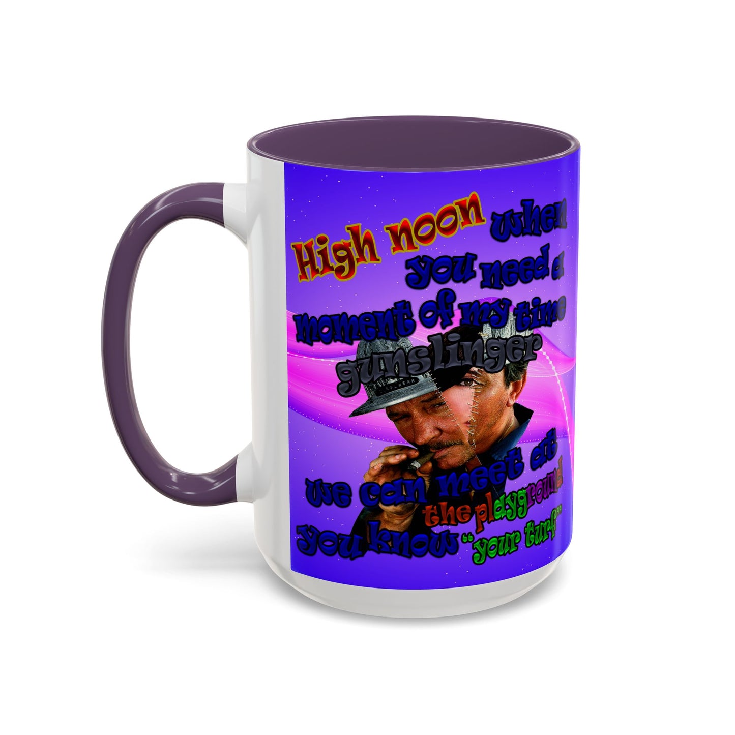 high noon - Accent Mug (purple-pink wave)