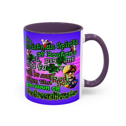 christmas spirits of boston - Accent Mug (purple-pink wave)