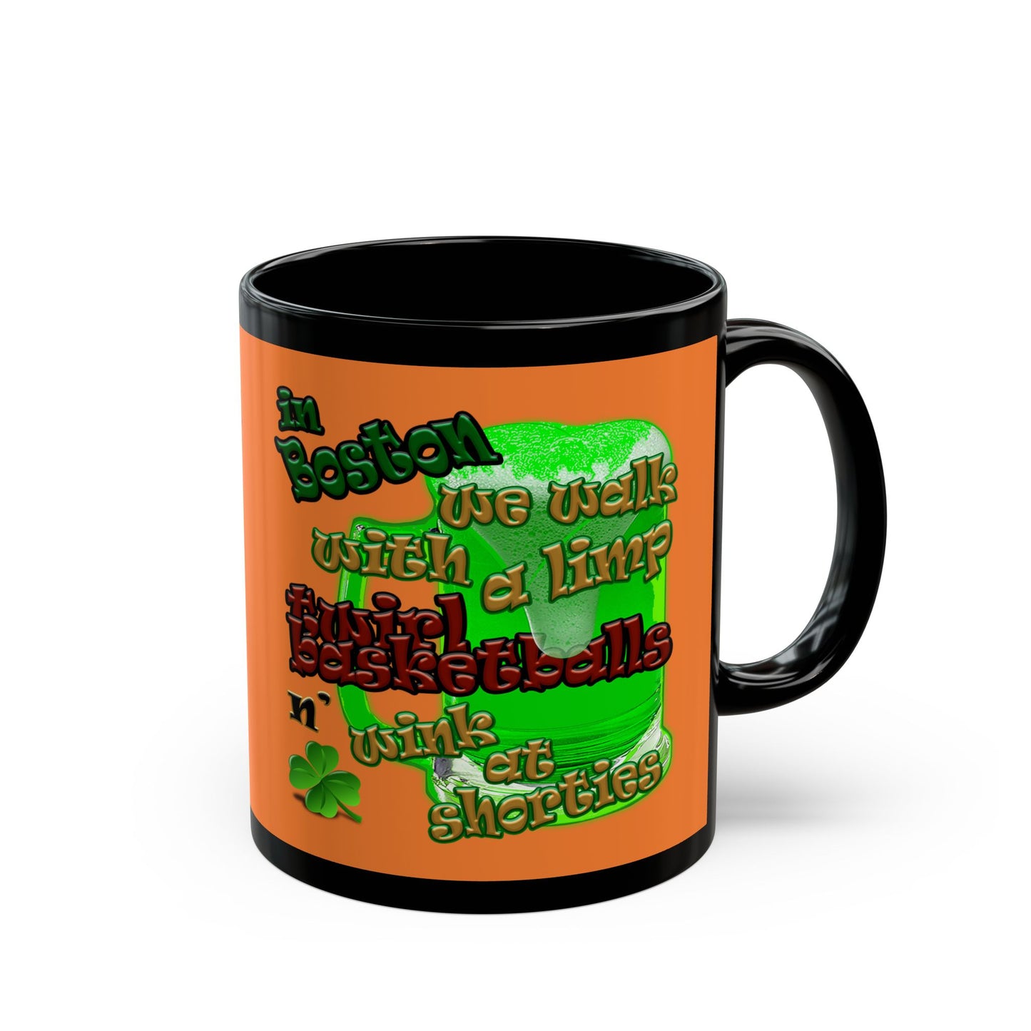 celtics logo - Black Mug (crusta)