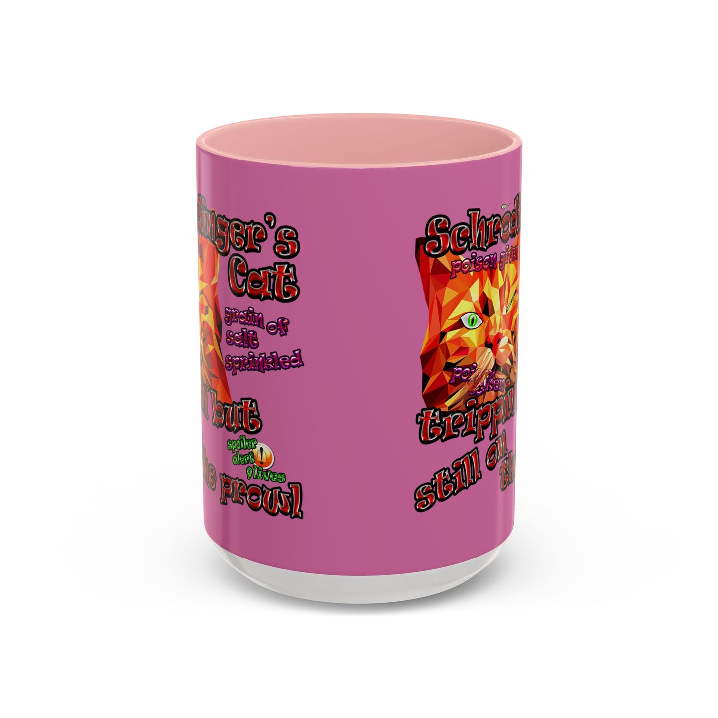 schrodinger's cat - Accent Mug (light pink)