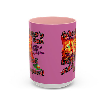 schrodinger's cat - Accent Mug (light pink)