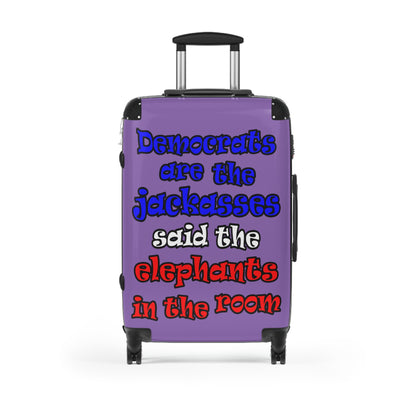 donkeys and elephants - Suitcase (light purple)