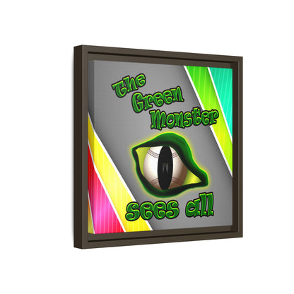 green monster - framed canvas art (rainbow split)