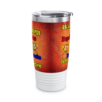 popping like popcorn - Ringneck Tumbler, 20oz (burnt orange)