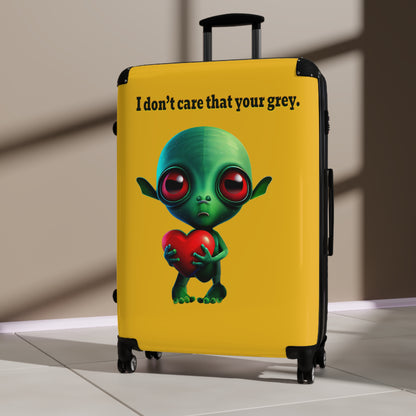 I don't care that your grey - Suitcase (yellow)