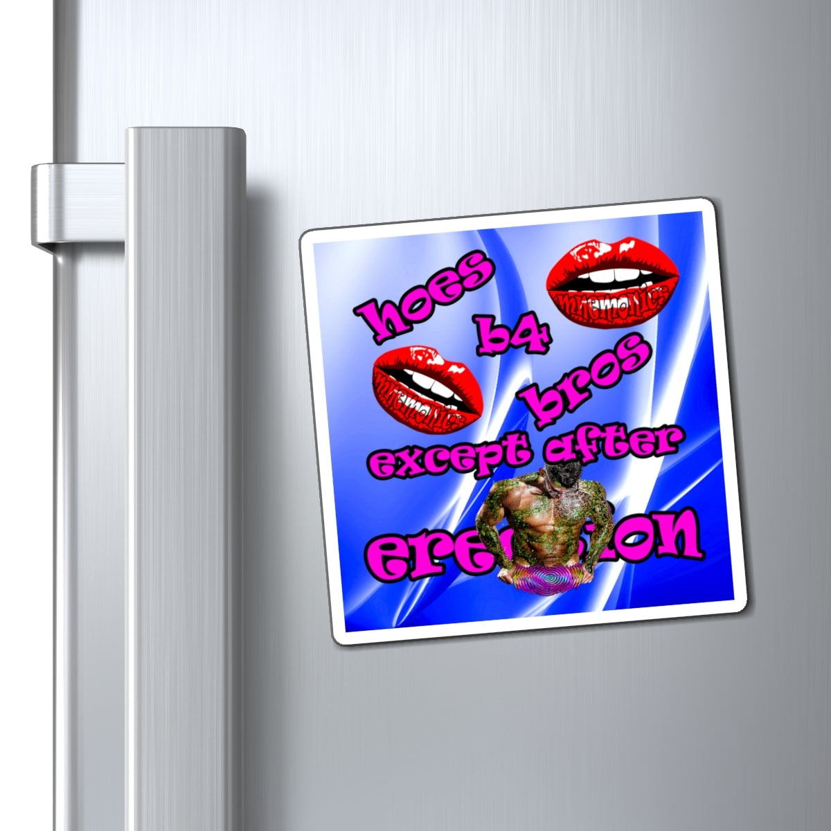hoes b4 bros - Magnets - (blue-white wave)