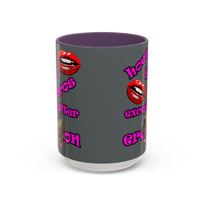 hoes b4 bros - Accent Mug (dark grey)