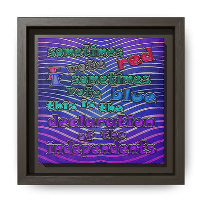 declaration of the independents - framed canvas art (purple wave)