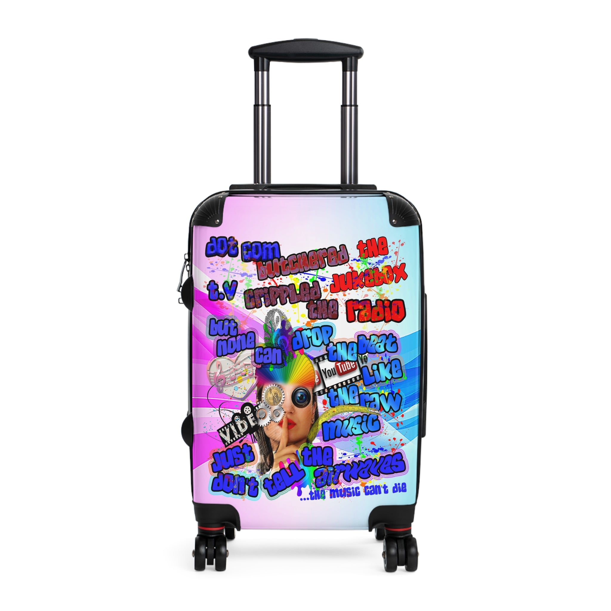 drop the beat - Suitcase (light blue-pink wave)
