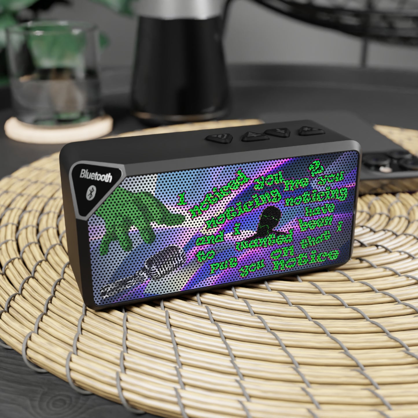 noticed you noticing - Jabba Bluetooth Speaker (grey-pink wave)