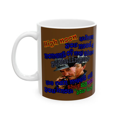 high noon - White Mug (brown)
