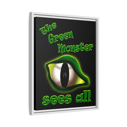 green monster - framed canvas art (black)