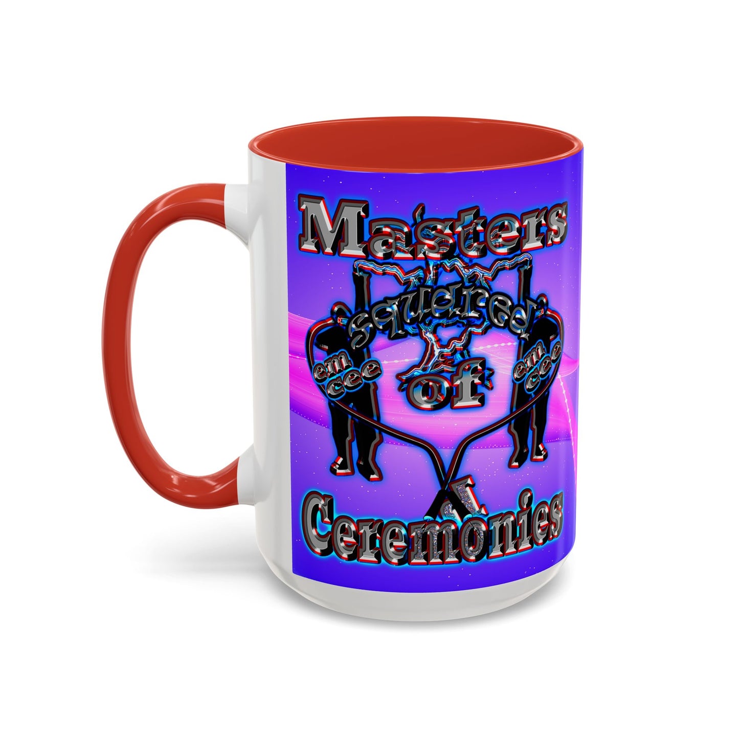 em cee squared - Accent Mug (purple-pink wave)