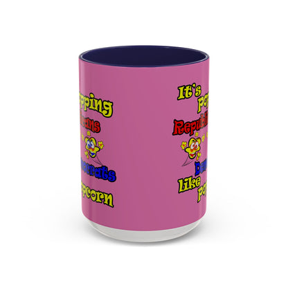 popping like popcorn - Accent Mug (light pink)