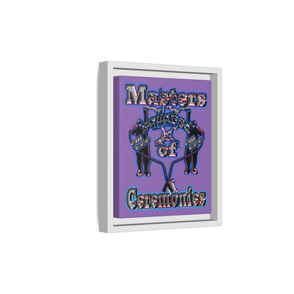 em cee squared - framed canvas art (light purple)