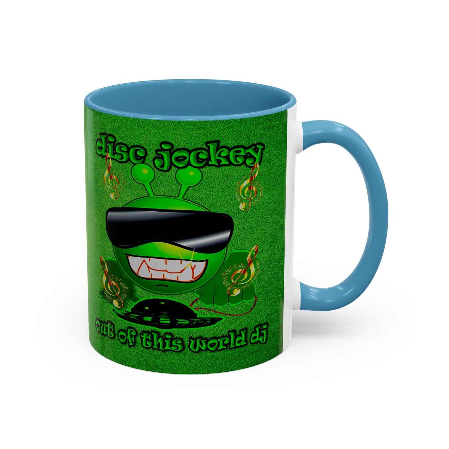 disc jockey - Accent Mug (green turf)