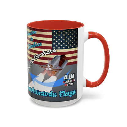shoot for the stars - Accent Mug (grey-light grey)