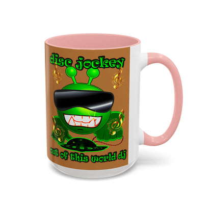 disc jockey - Accent Mug (light brown)