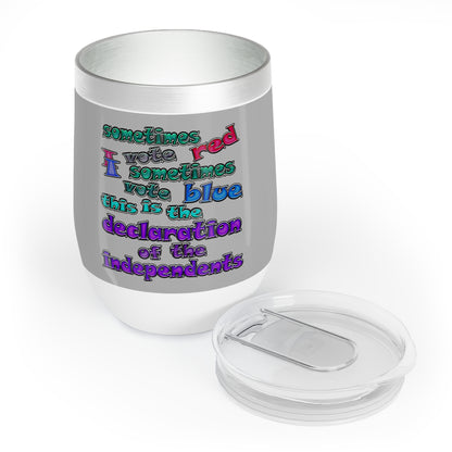 declaration of the independents - Chill Wine Tumbler (light grey)