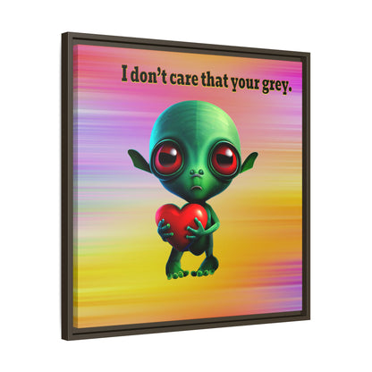 I don't care that your grey - framed canvas art (color blur)