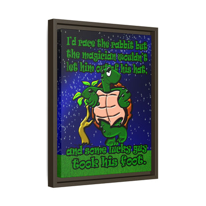 turtle race - framed canvas art ('snoops' background)