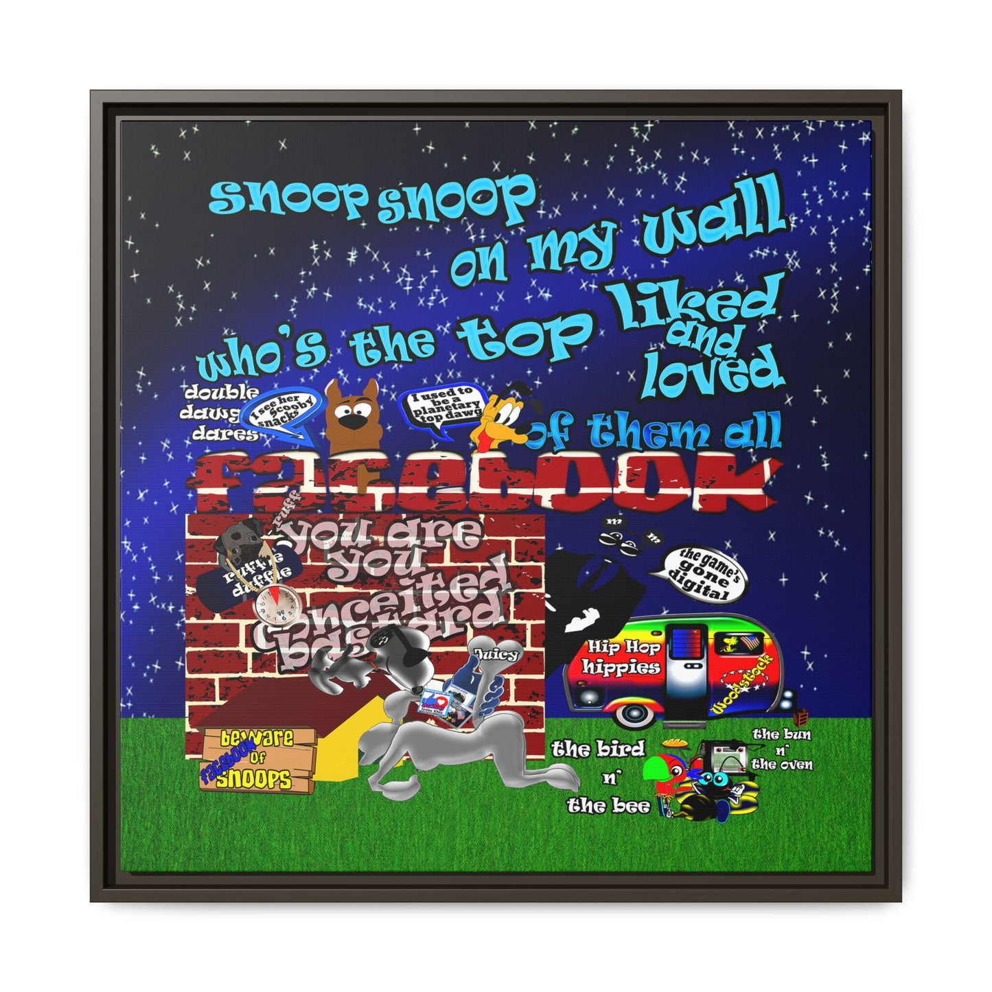 snoops - framed canvas art