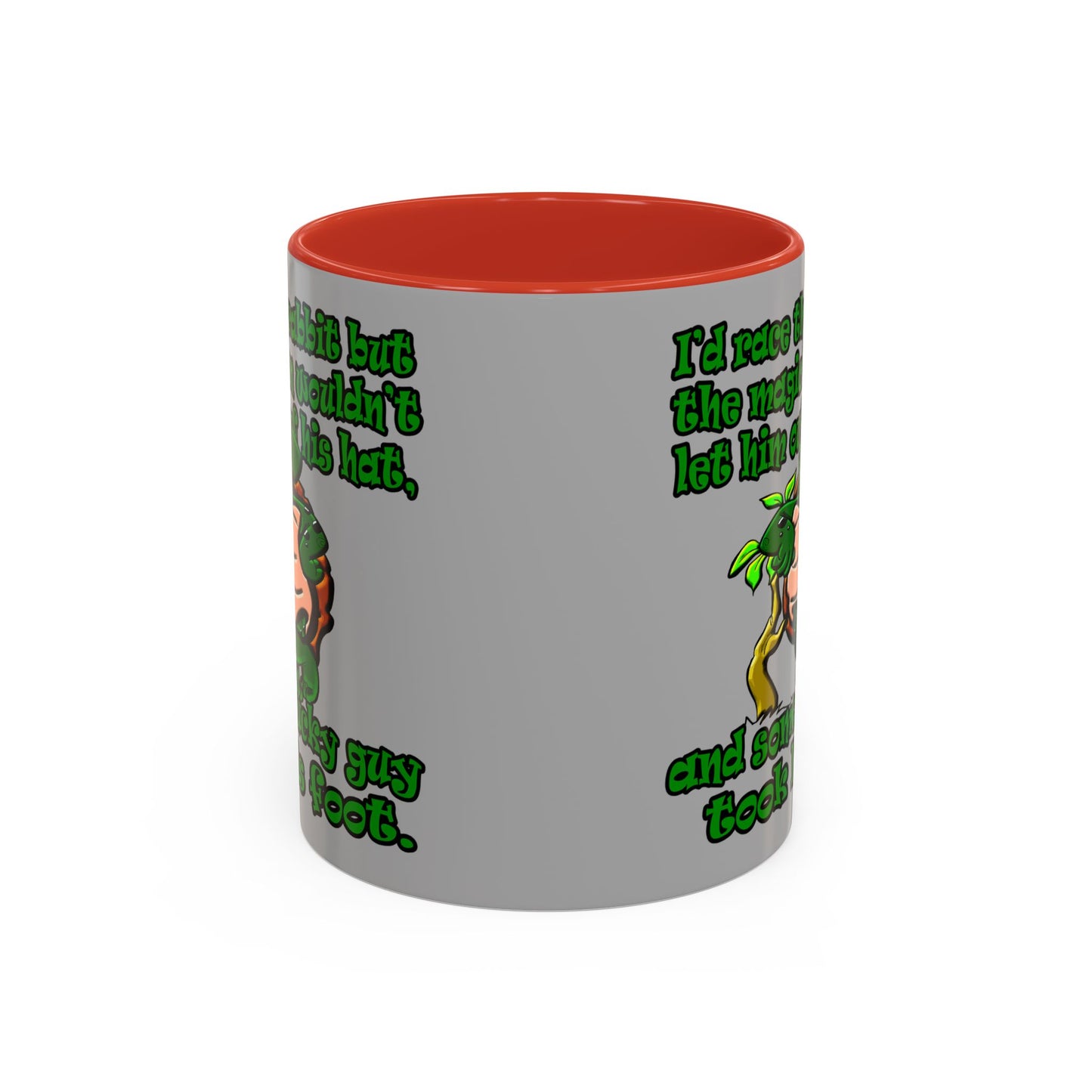 turtle race - Accent Mug (light grey)