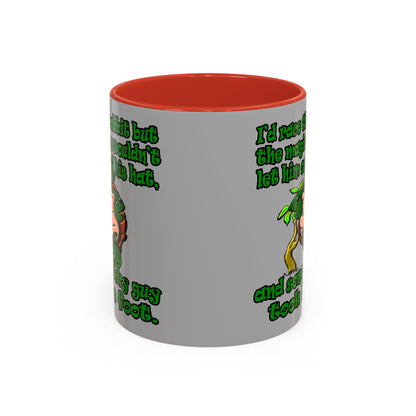 turtle race - Accent Mug (light grey)