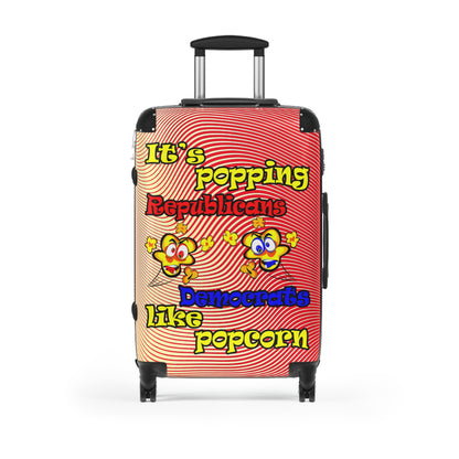 popping like popcorn - Suitcase (yellow-orange wave)