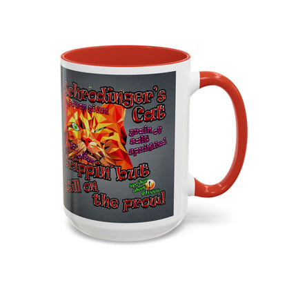schrodinger's cat - Accent Mug (grey-light grey)