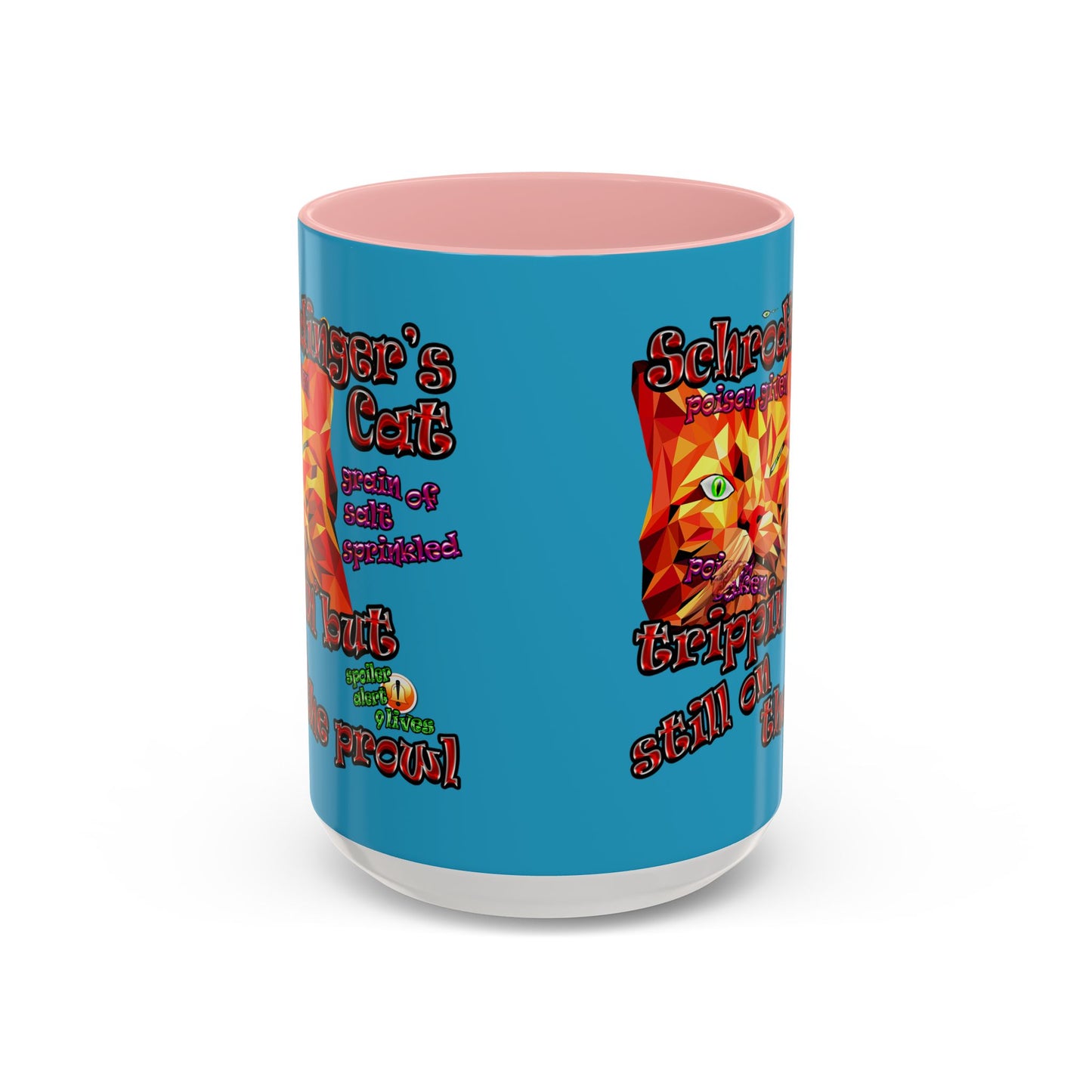 schrodinger's cat - Accent Mug (turquoise)
