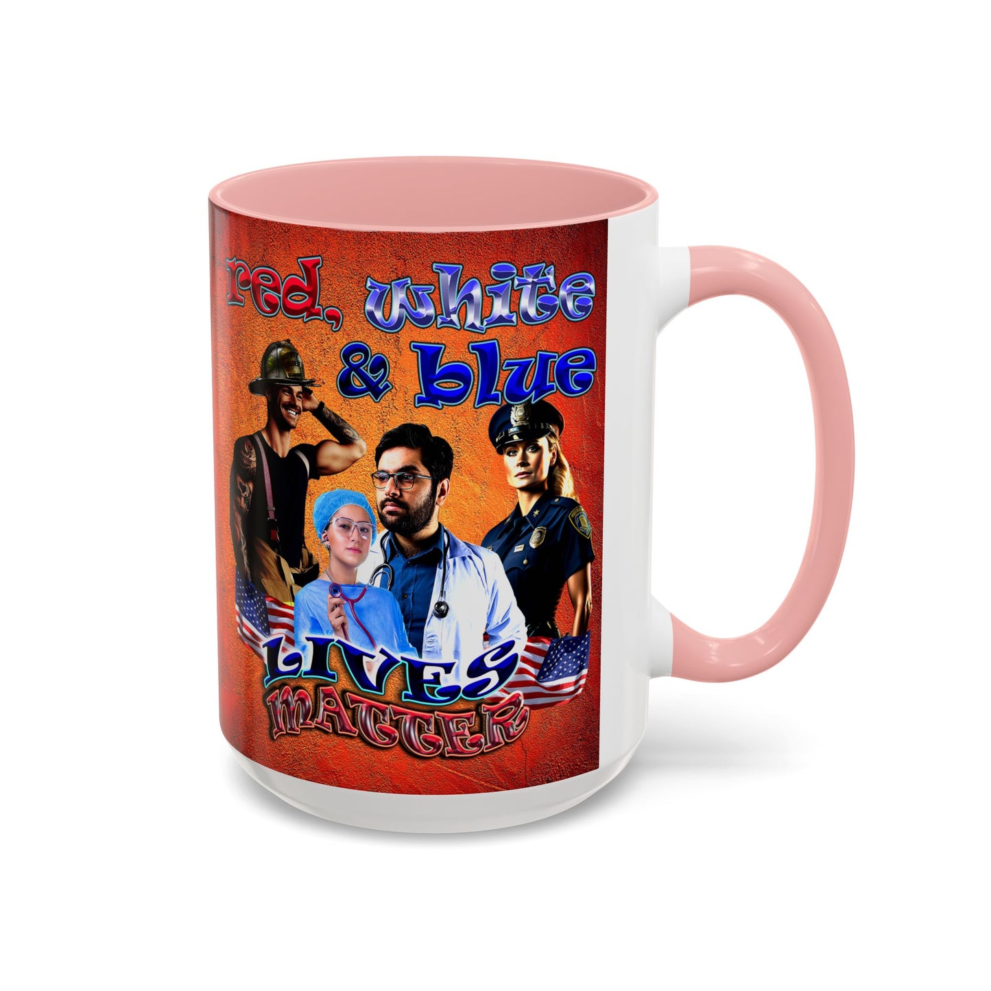 rw&b lives matter - Accent Mug (burnt orange)