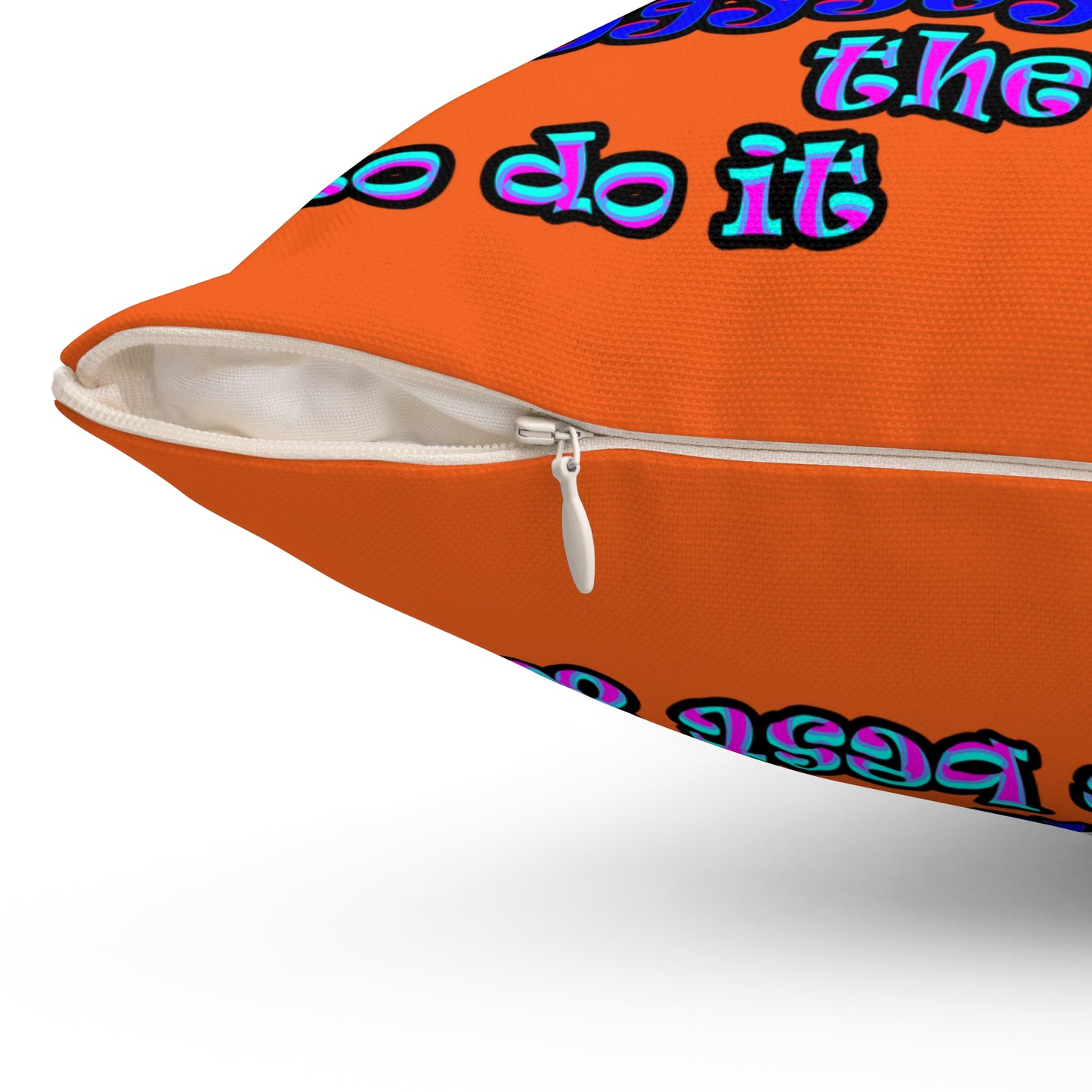 doggystyle - Spun Polyester Square Pillow - (orange)