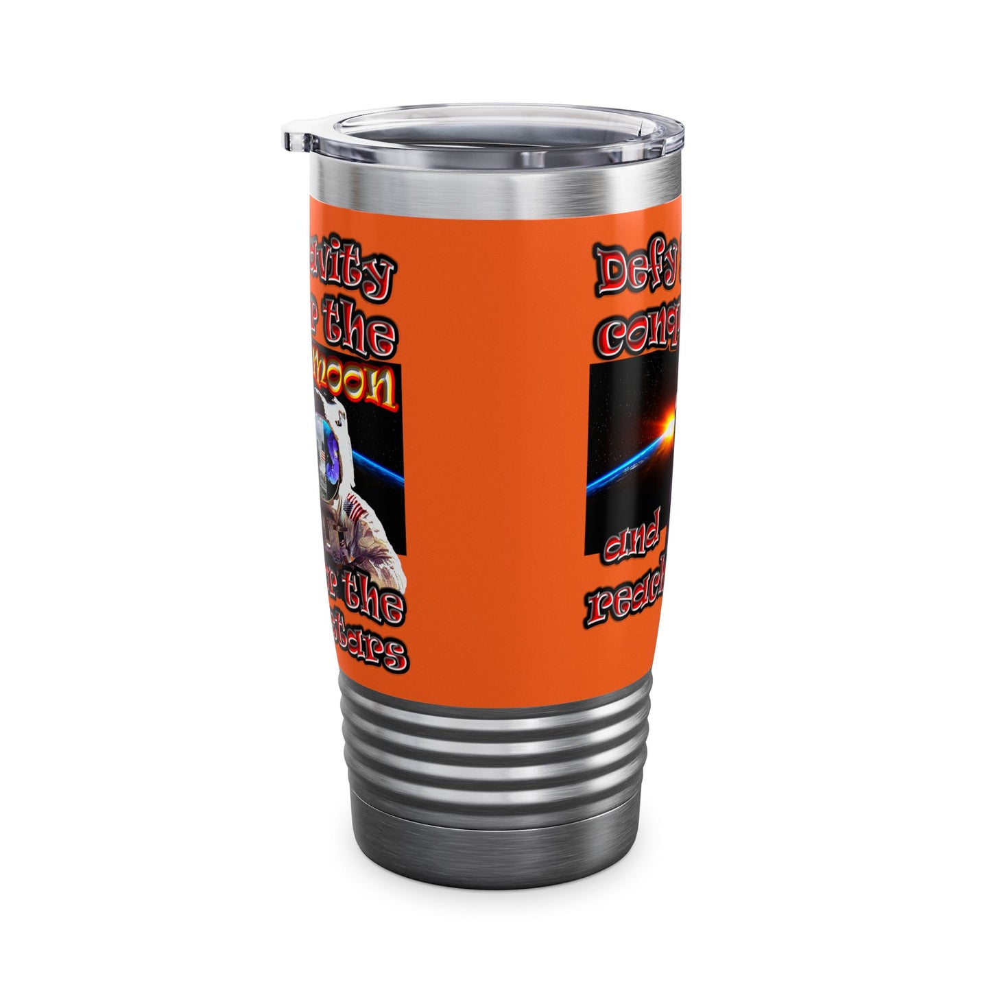 defy conquer reach - Ringneck Tumbler, 20oz (orange)
