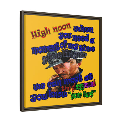 high noon - framed canvas art (yellow)
