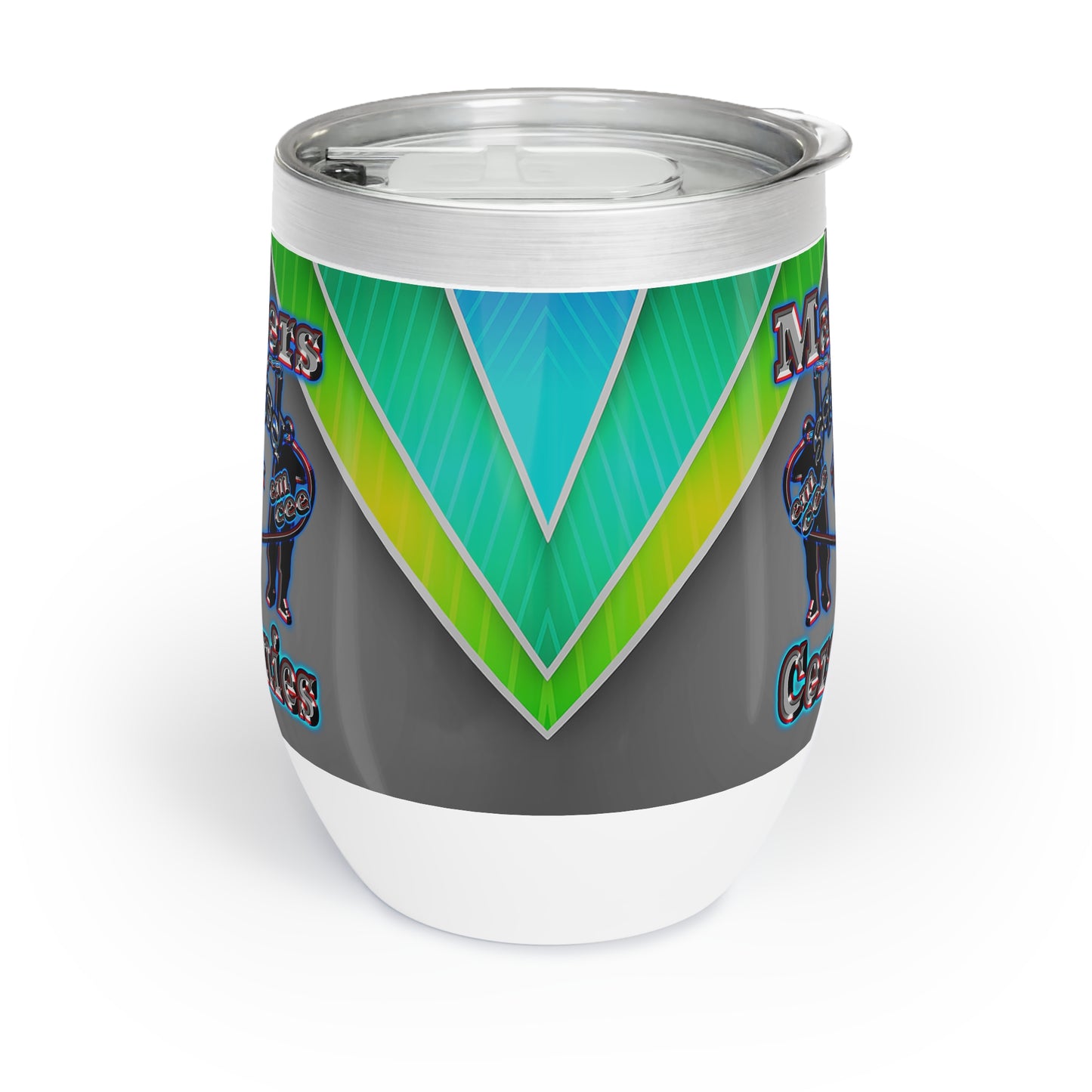 em cee squared - Chill Wine Tumbler (rainbow split)