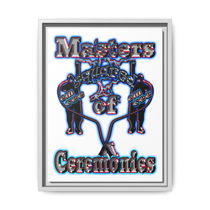 em cee squared - framed canvas art (white)