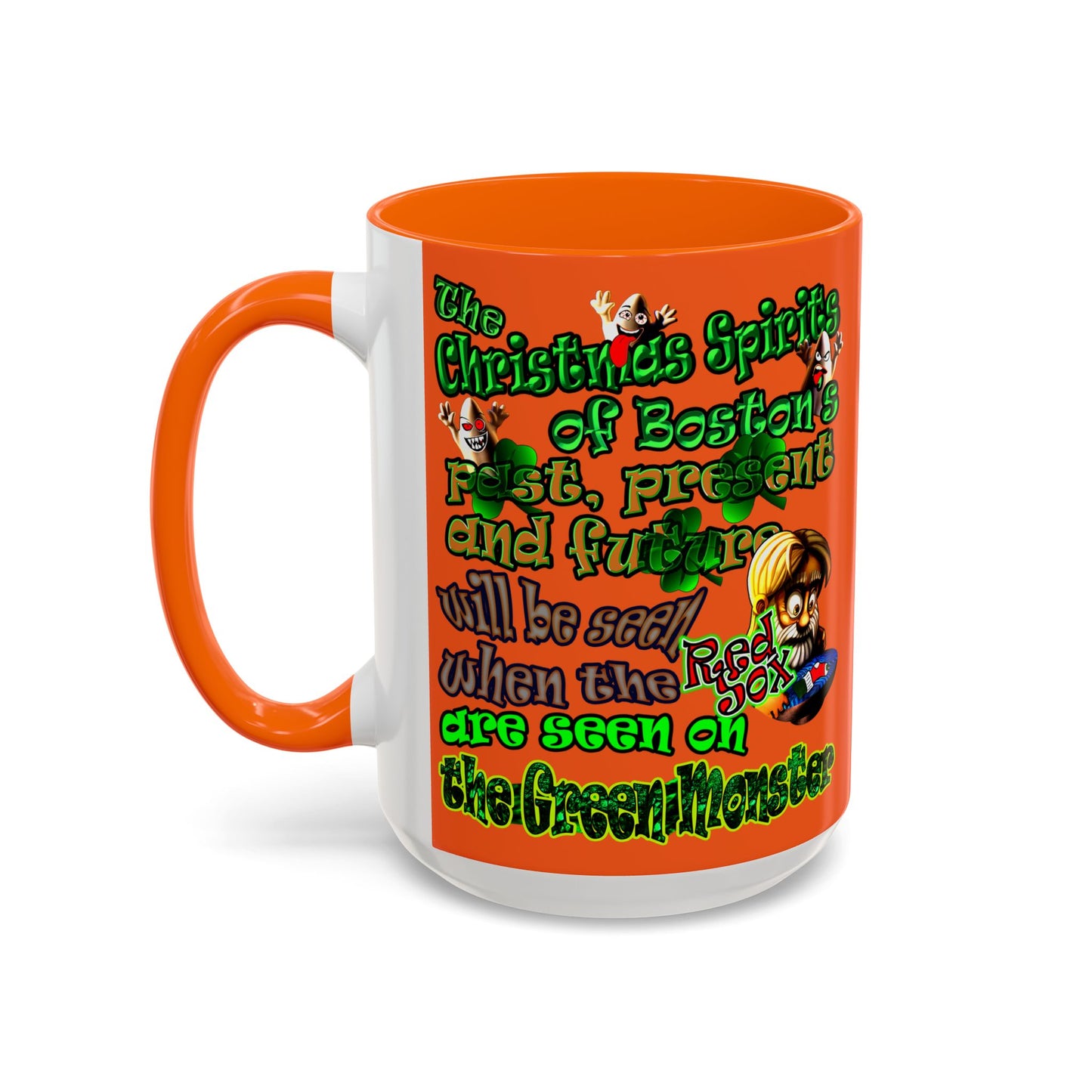 christmas spirits of boston - Accent Mug (orange)