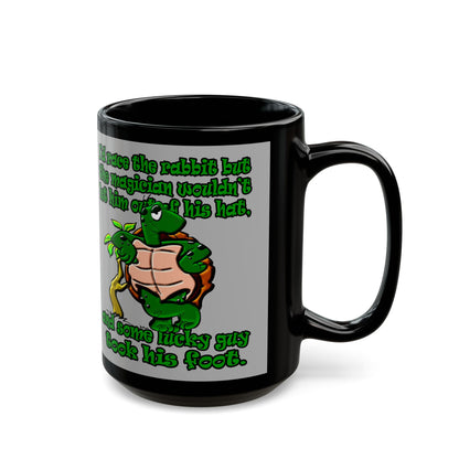 turtle race - Black Mug (light grey)