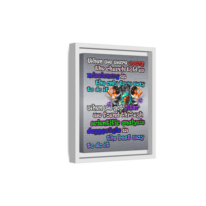 doggystyle - framed canvas art (brushed nickel)