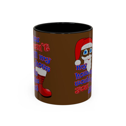 santa's shoes - Accent Mug (brown)