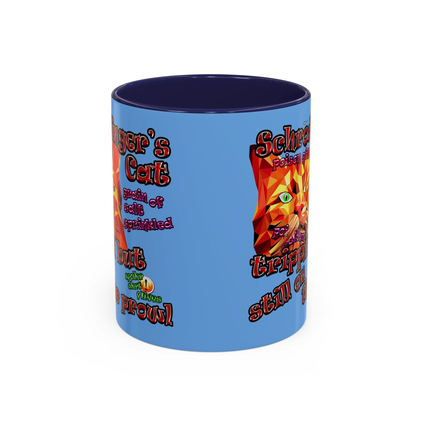 schrodinger's cat - Accent Mug (light blue)