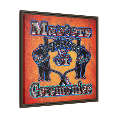 em cee squared - framed canvas art (burnt orange)