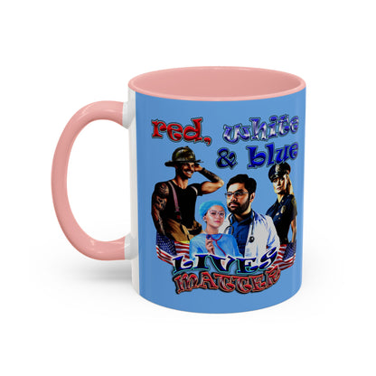 rw&b lives matter - Accent Mug (light blue)