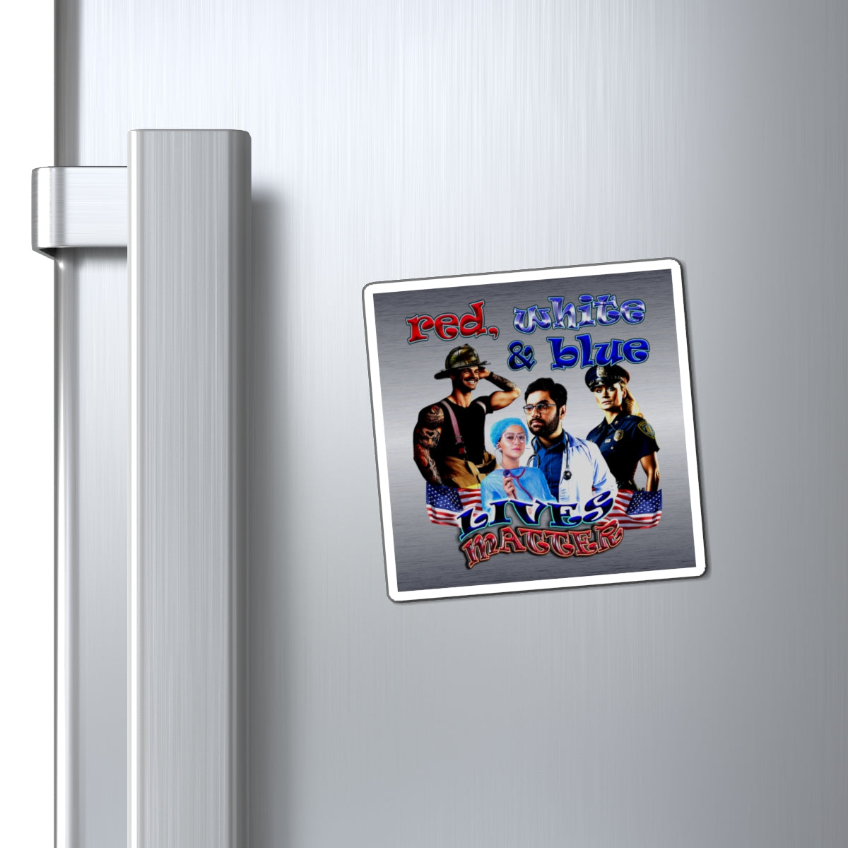 rw&b lives matter - Magnets - (brushed nickel)
